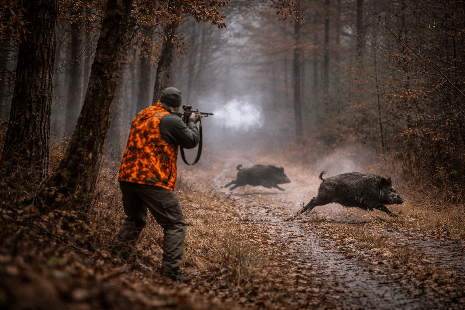 Im Drückjagdlehrgang bereiten wir Jägerinnen und Jäger praxisnah und realistisch auf die Teilnahme an Bewegungsjagden vor.