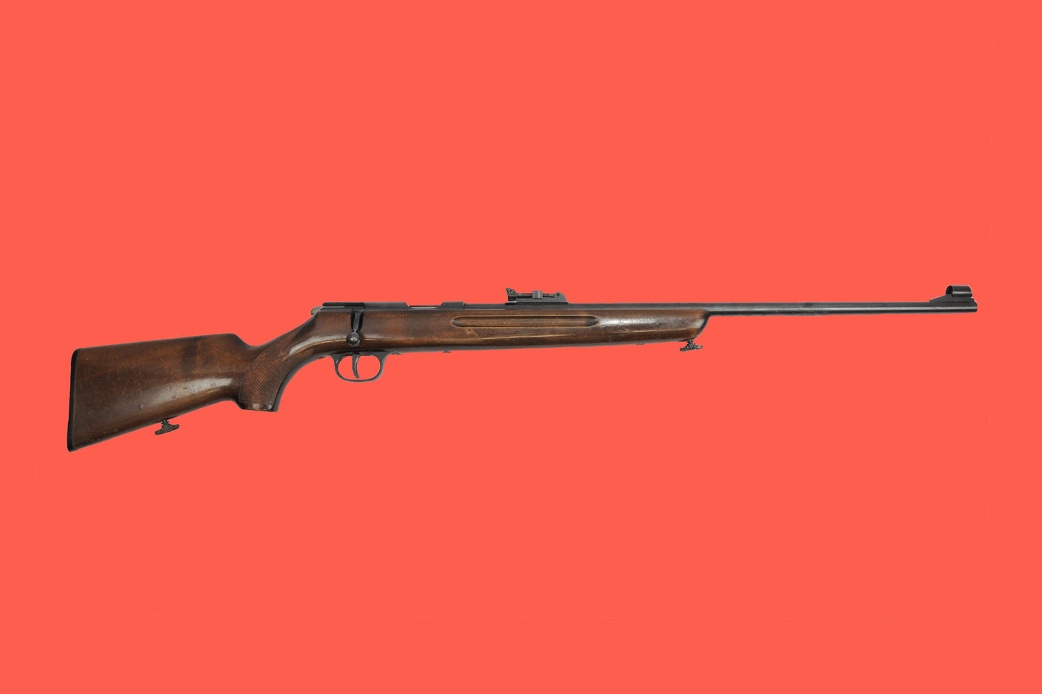 Einzellader Büchse Krico .22lr Ansicht Seite