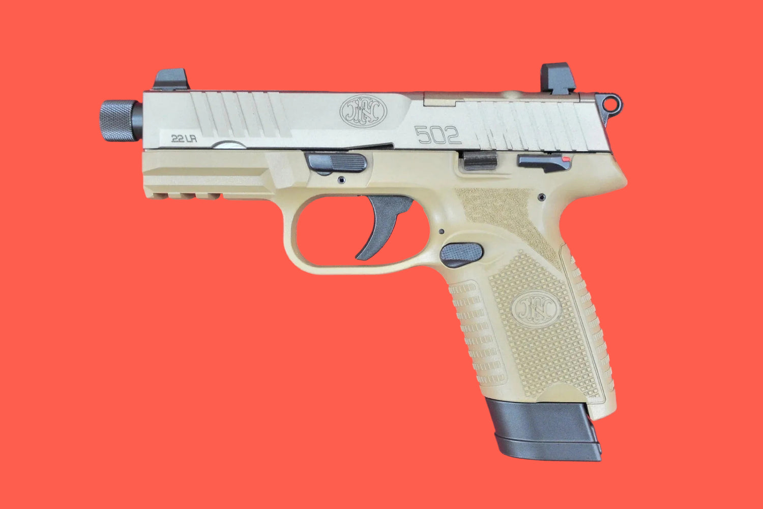 Fn 502 T Fde 22Lr Pistole Sportpistole – Seitenansicht links