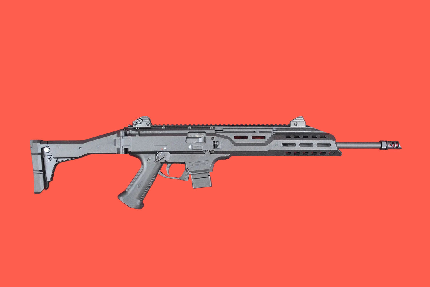 Halbautomatische Büchse CZ Scorpion Evo 3 S1 Carbine Comp 9mm Luger - Seitenansicht rechts