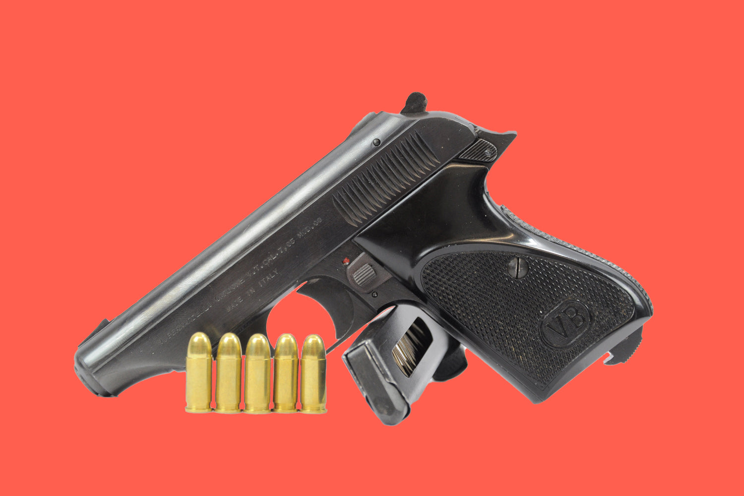 Halbautomatische Pistole Bernadelli Kal. 7,65Seitem Browning Ansicht - Seite