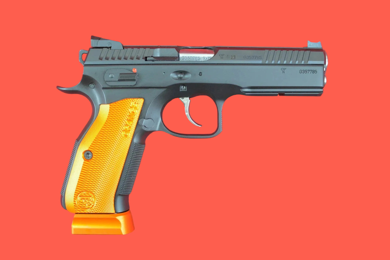 Halbautomatische Pistole CZ Shadow 2 Orange 9mm Luger - Seitenansicht rechts