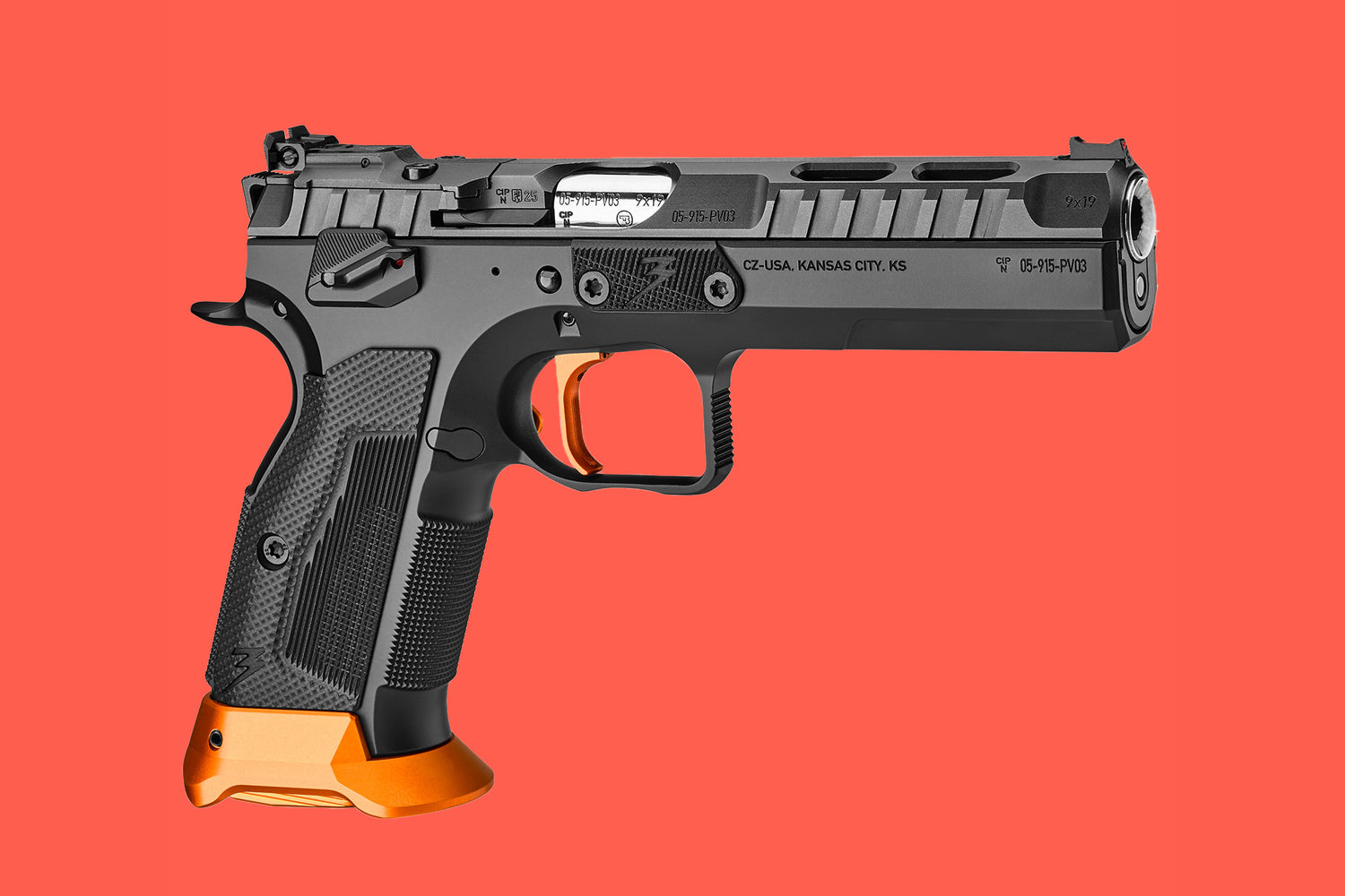 Halbautomatische Pistole CZ TS 3 OR 9mm Luger - Ansicht Rechts