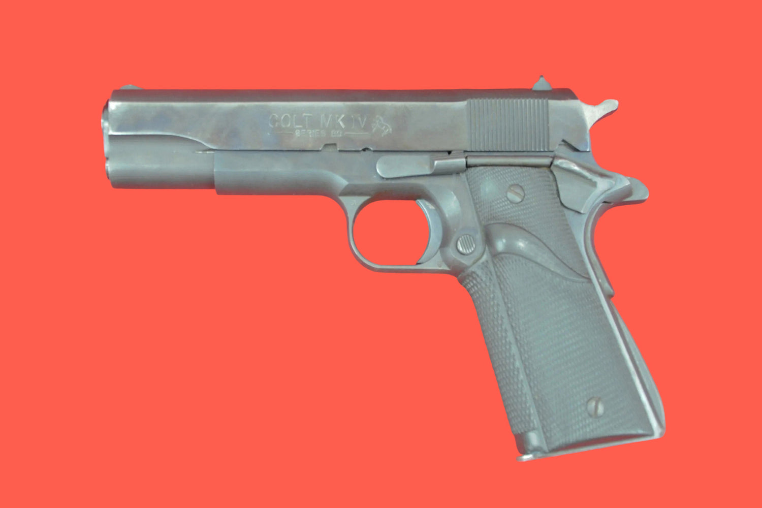 Halbautomatische Pistole Colt MK IV Mod. 80 .45 ACP gebraucht - Seitenansicht links