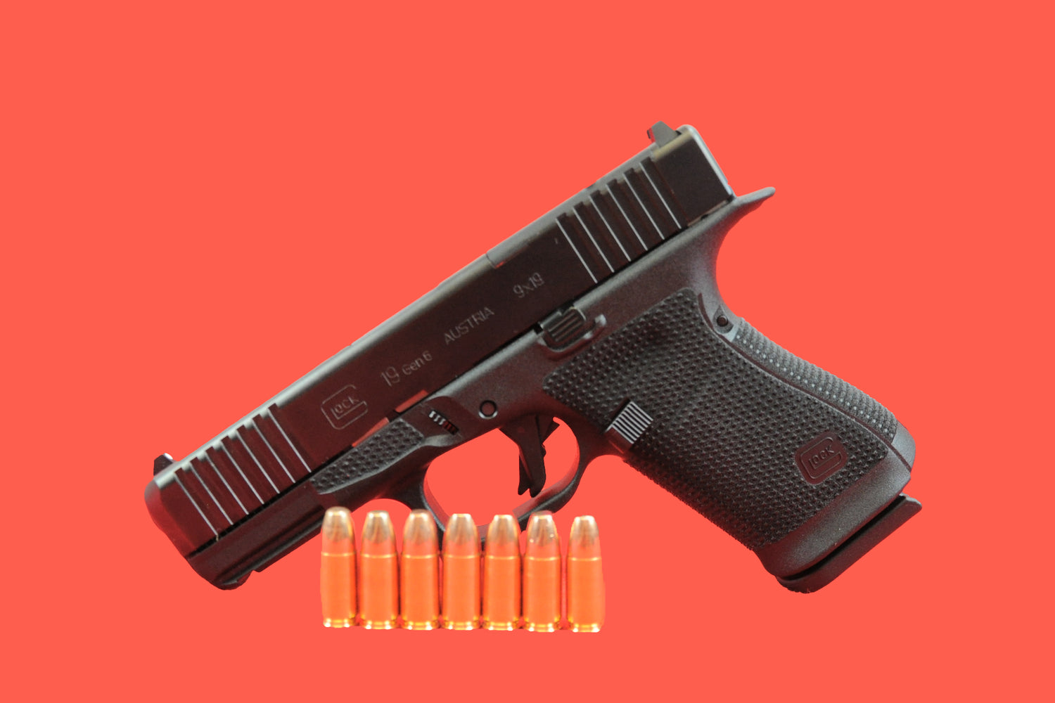 Halbautomatische Pistole Glock 19 Gen6 9mm Luger - Ansicht Seite