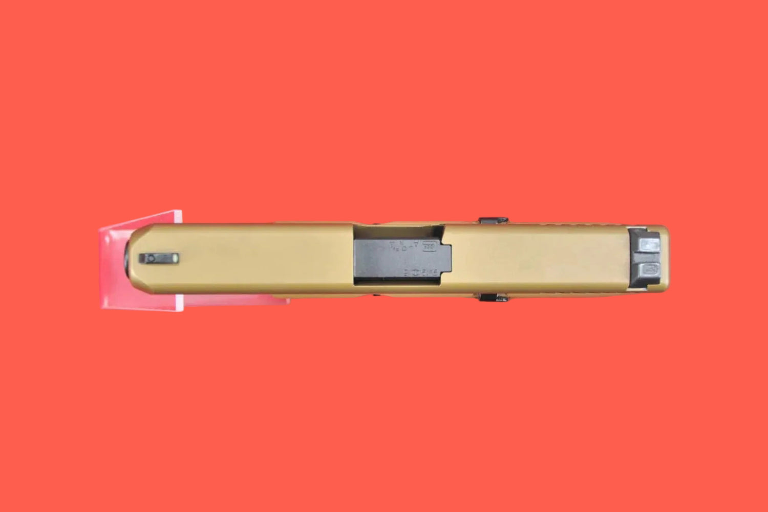 Halbautomatische Pistole Glock 19x 9mm Luger - Seitenansicht/Draufsicht