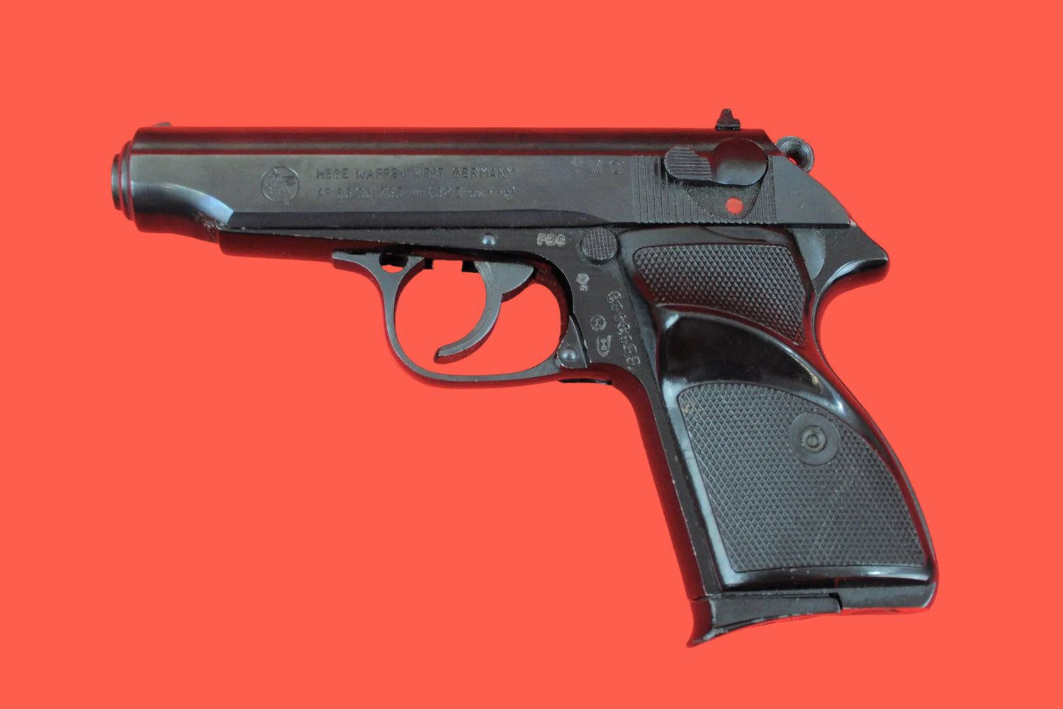 Halbautomatische Pistole Hege AP 66 7,65 mm gebraucht - Seitenansicht links