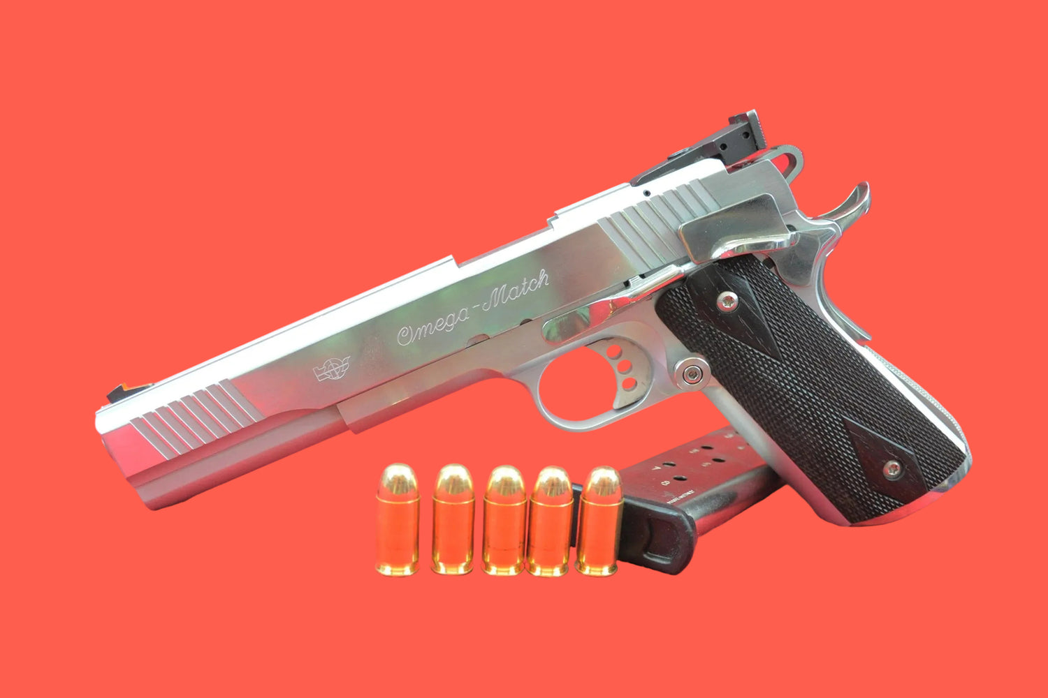 Halbautomatische Pistole KPS Omega Match .45 Auto gebraucht - Seitenansicht/Draufsicht