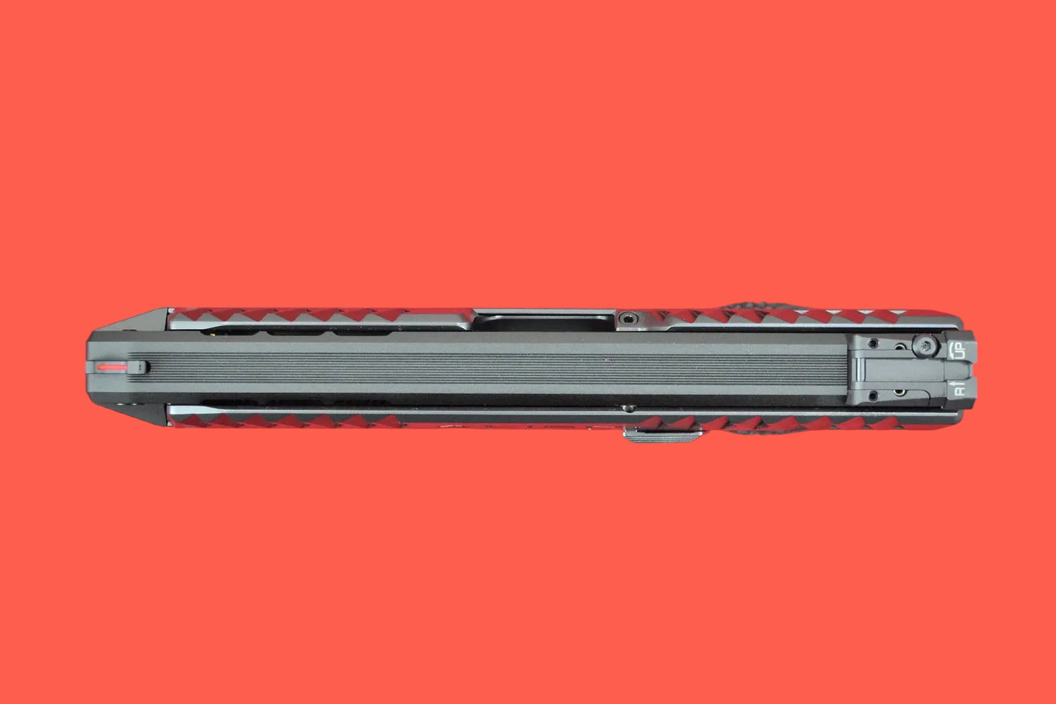 Halbautomatische Pistole Laugo Arms Alien Performance Black Edition 9mm Luger - Seitenansicht/Draufsicht