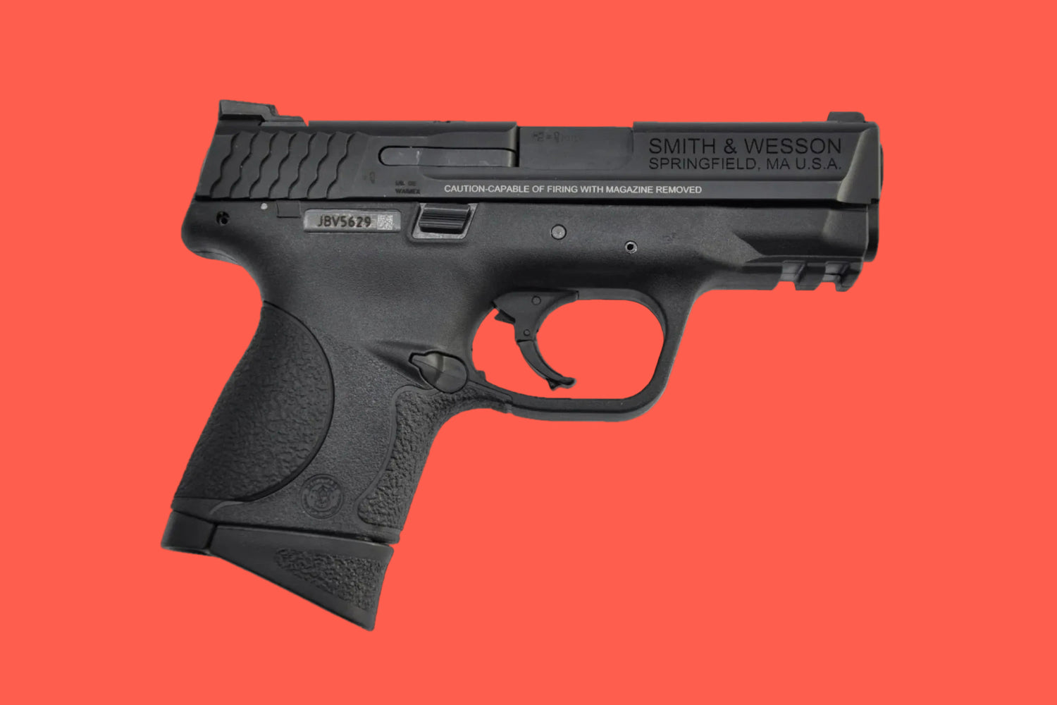 Halbautomatische Pistole Smith & Wesson M&P 9c 9mm Luger - Seitenansicht/Draufsicht