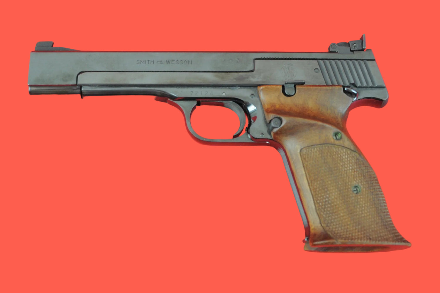 Halbautomatische Pistole Smith & Wesson Mod. 41 .22 LR gebraucht - Seitenansicht links