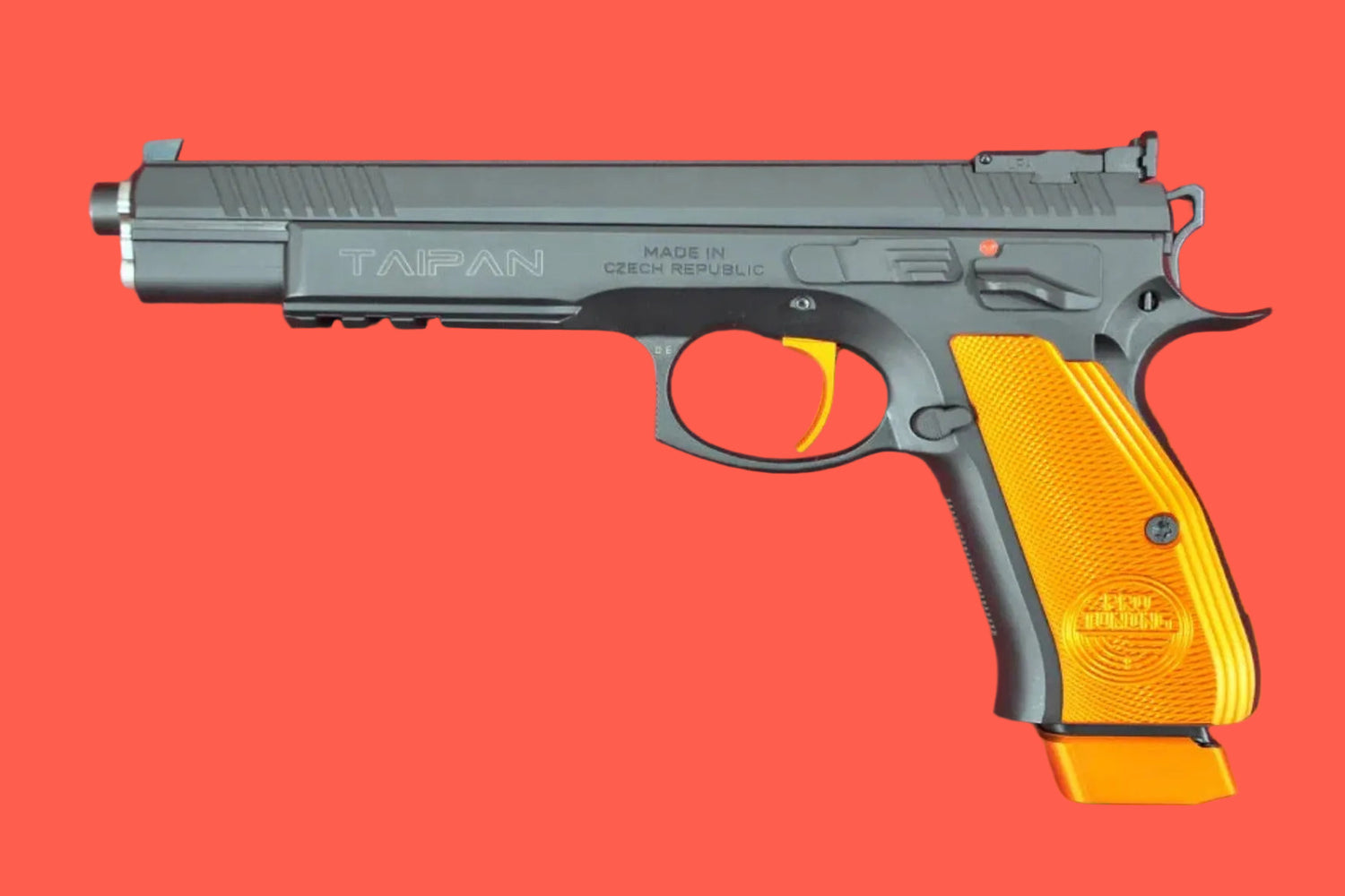 Halbautomatische Pistole Taipan Orange Pro Tuning 9mm Luger - Seitenansicht links