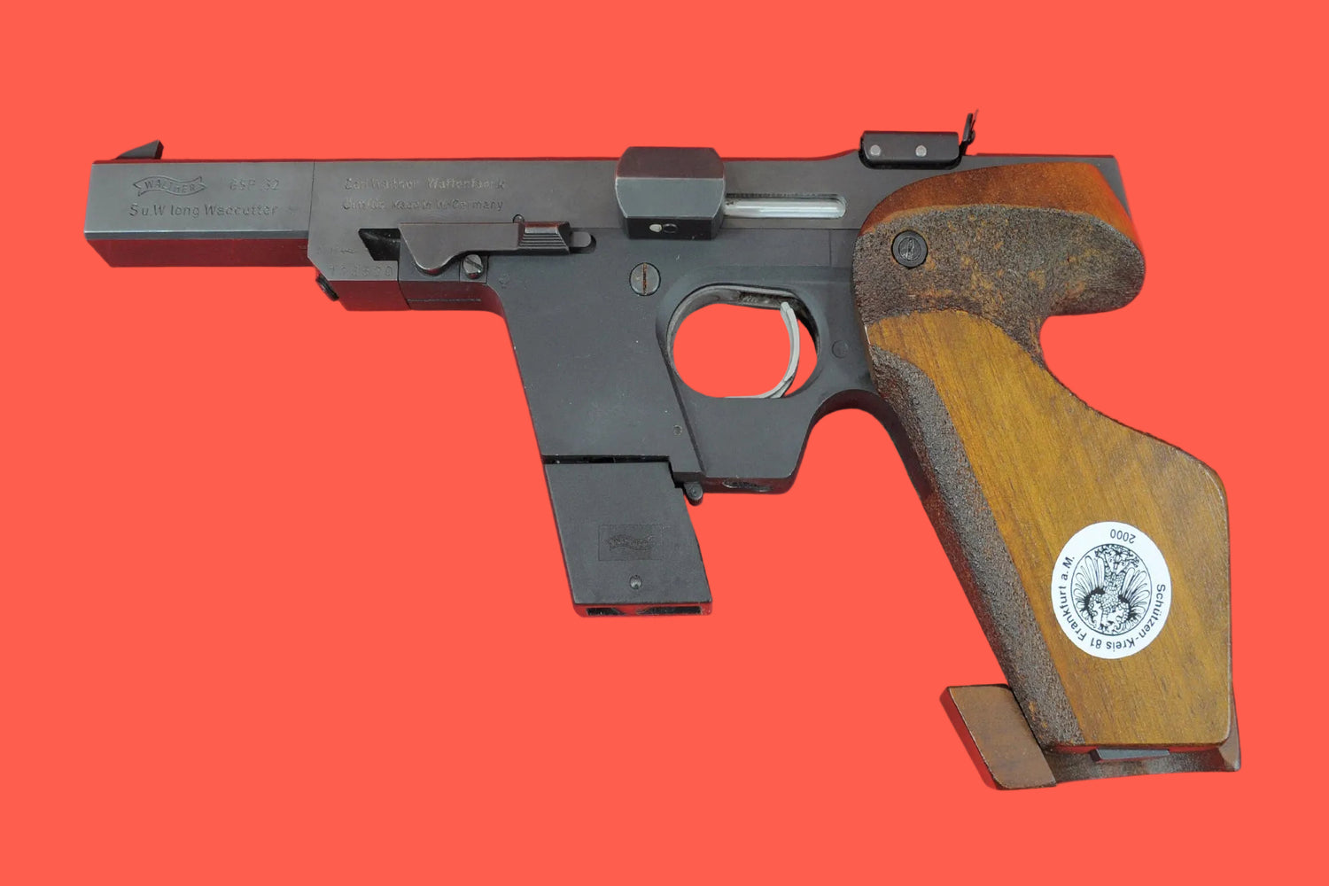 Halbautomatische Pistole Walther GSP .32 S&W gebraucht - Seitenansicht links