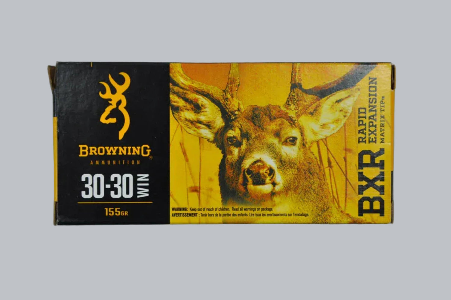 Munition Browning BXR .30-30 Win. 155gr Munition, 10,0g/155gr Geschossgewicht, 20 Patronen Inhalt.