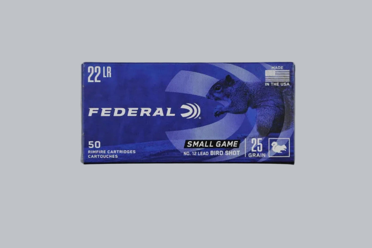 Munition Federal Small Game .22 lr HV 25gr No. 12 Blei Schrot Munition, 1,6g/25gr Geschossgewicht, 50 Patronen Inhalt.