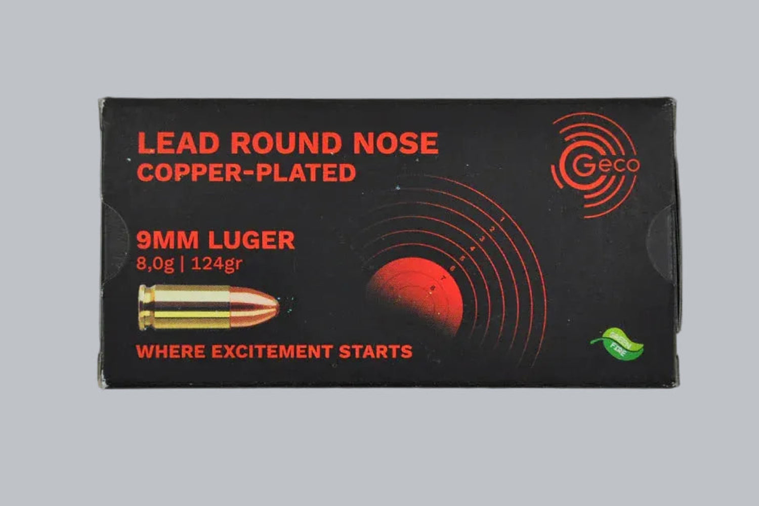 Munition Geco Blei-Rundkopf verkupfert SX 9mm Luger 124gr *1000 Stück* Munition, 8,0g/124gr Geschossgewicht, 1000 Patronen Inhalt.