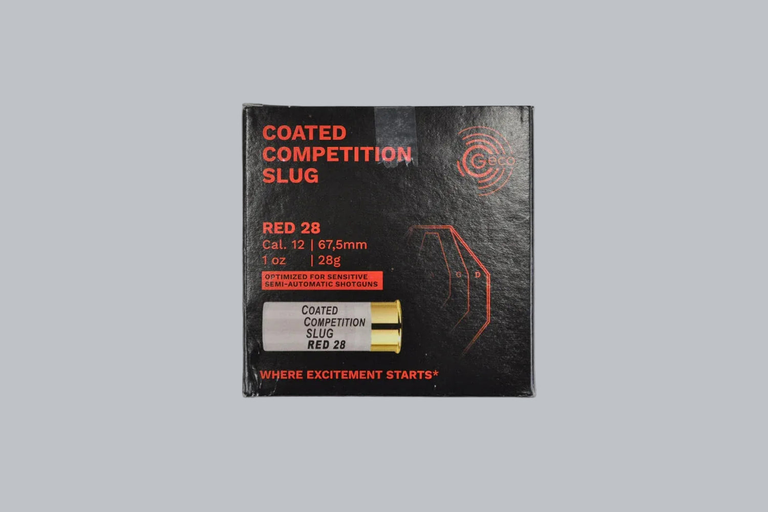 Munition Geco CCS Red 28 12/67,5 25 Stück Munition, 28,0g/432gr Geschossgewicht, 25 Patronen Inhalt.