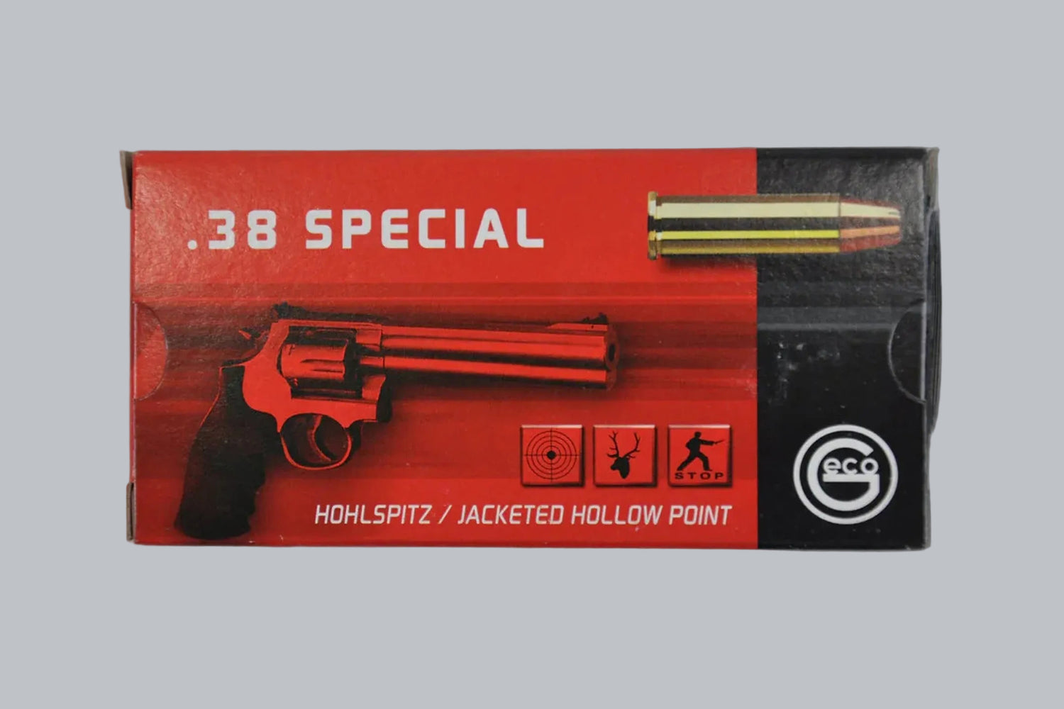 Munition Geco JHP .38 Special 158gr *1000 Stück* Munition, 10,2g/158gr Geschossgewicht, 1000 Patronen Inhalt.