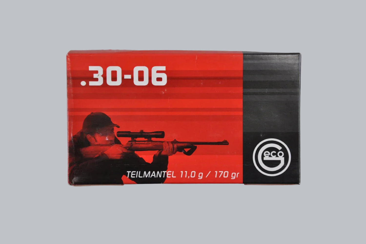 Munition Geco Teilmantel .30-06 Spring. 170gr Munition, 11,0g/170gr Geschossgewicht, 20 Patronen Inhalt.