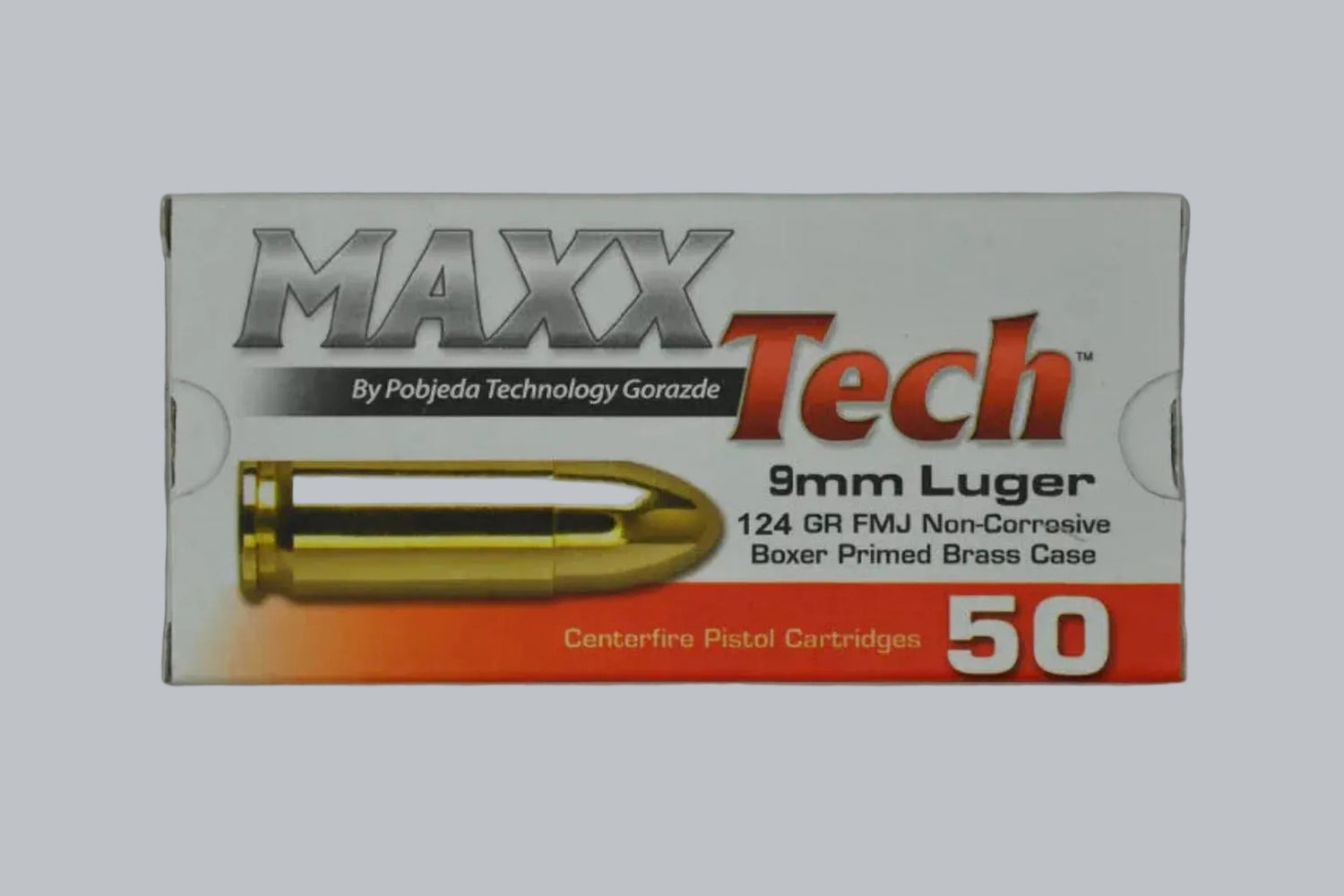 Munition Maxxtech FMJ 9mm Luger 124gr *1000 Stück* Munition, 8,0g/124gr Geschossgewicht, 1000 Patronen Inhalt.
