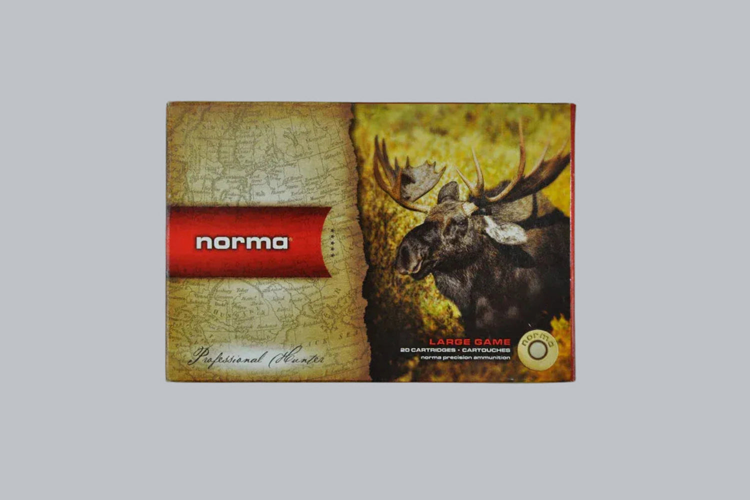 Munition Norma Vulkan 9,3x74 R 232gr Munition, 15,0g/232gr Geschossgewicht, 20 Patronen Inhalt.