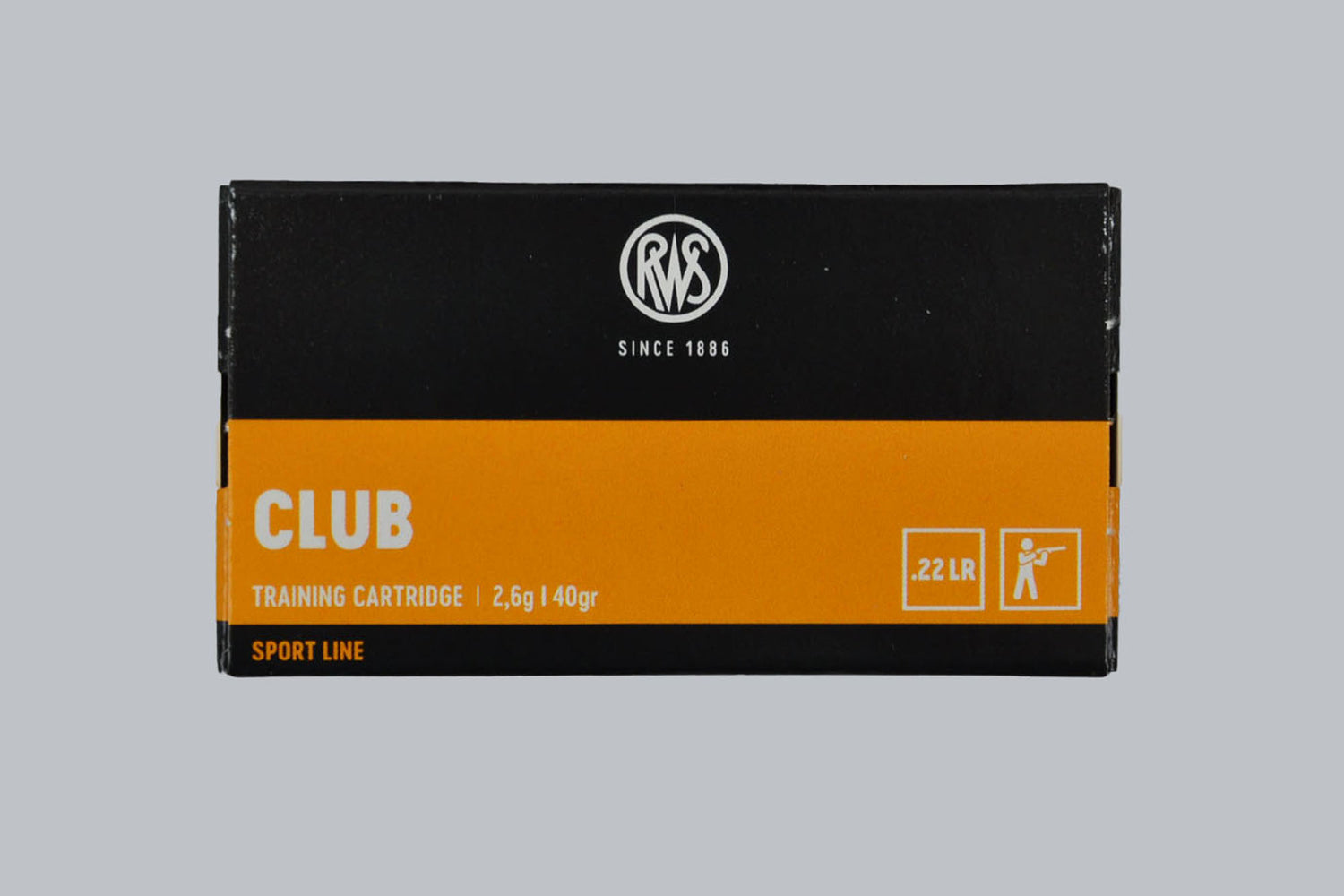 Munition RWS Club .22 lr Munition, 2,6g/40gr Geschossgewicht, 50 Patronen Inhalt.