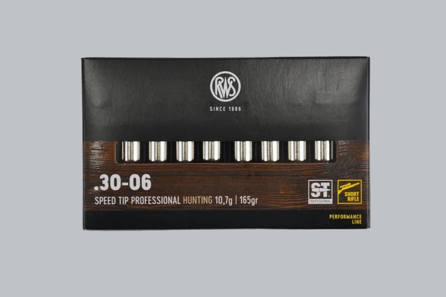 Munition RWS Speed Tip Professional Short Rifle .30-06 Spring. 165gr Munition, 10,7g/165gr Geschossgewicht, 20 Patronen Inhalt.