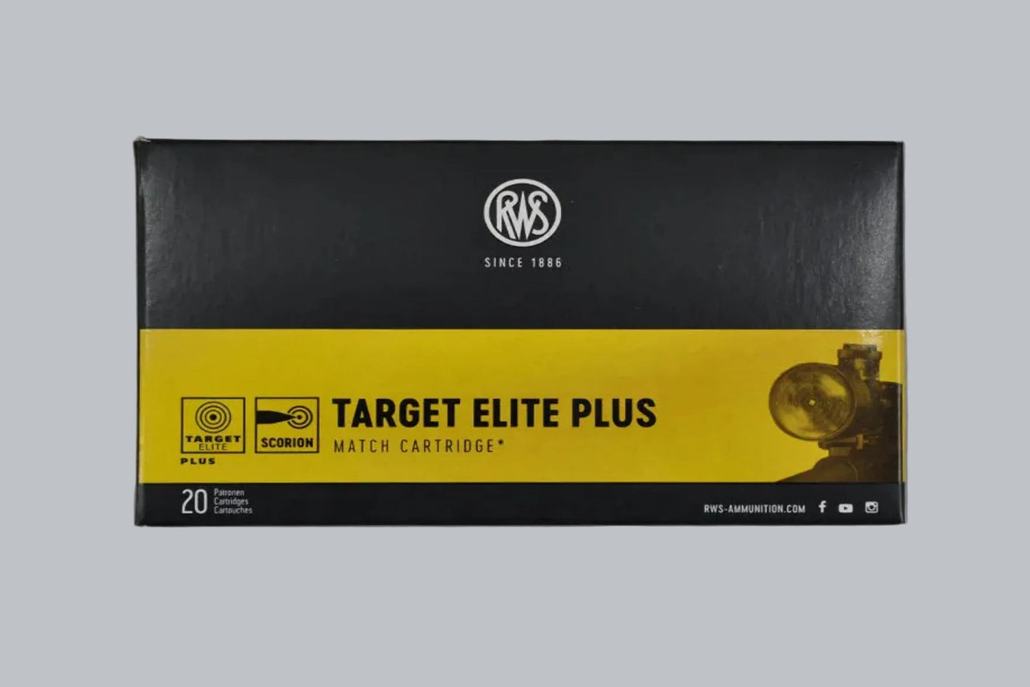 Munition RWS Target Elite Plus 6,5 Creedmoor 130gr Munition, 8,4g/130gr Geschossgewicht, 20 Patronen Inhalt.