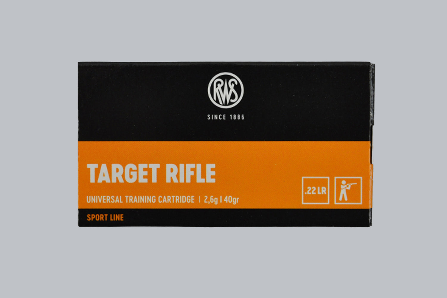 Munition RWS Target Rifle .22 lr Sport Line Munition, 2,6g/40gr Geschossgewicht, 50 Patronen Inhalt.