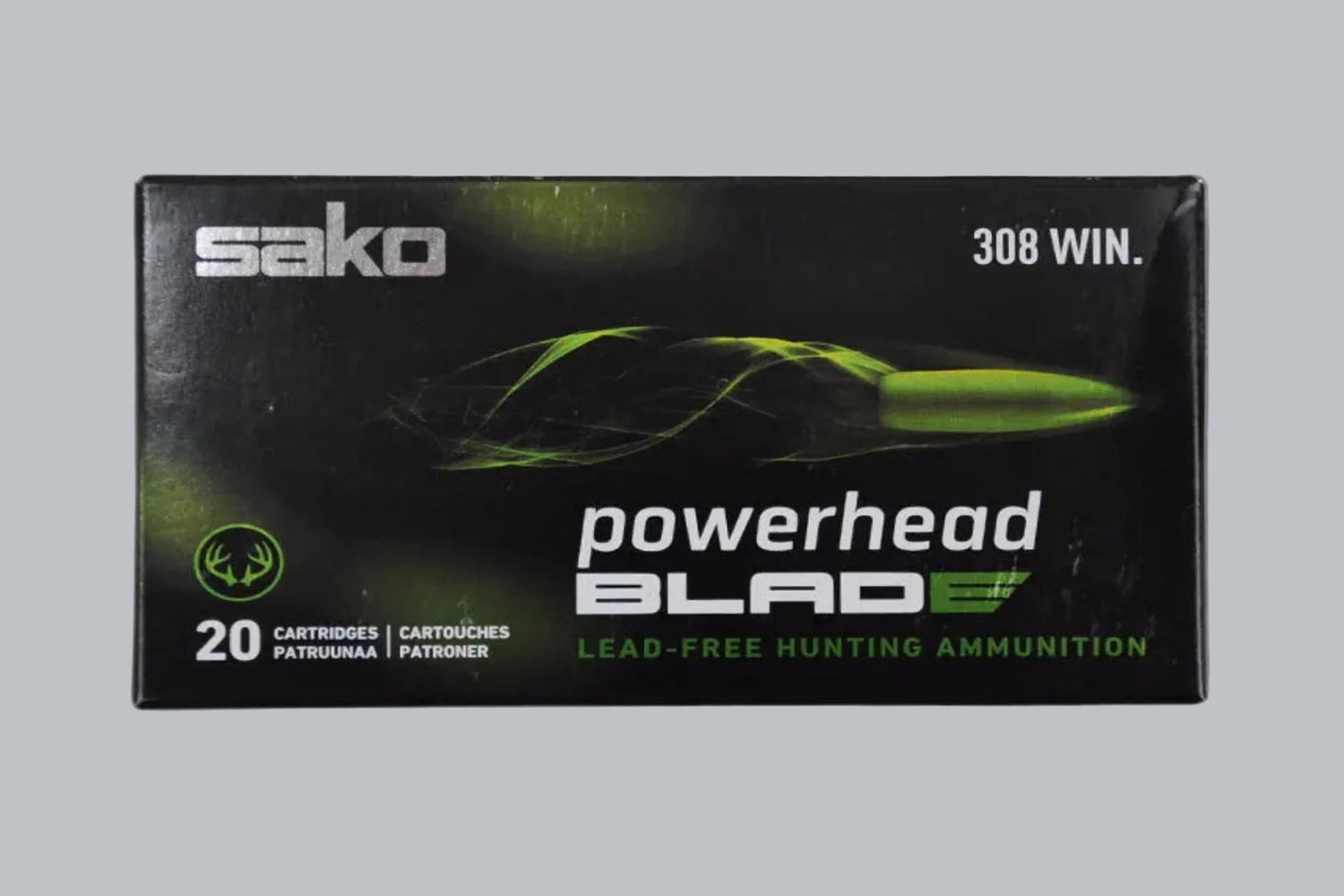 Munition Sako Powerhead Blade .308 Win. 150gr Munition, 9,7g/150gr Geschossgewicht, 20 Patronen Inhalt.