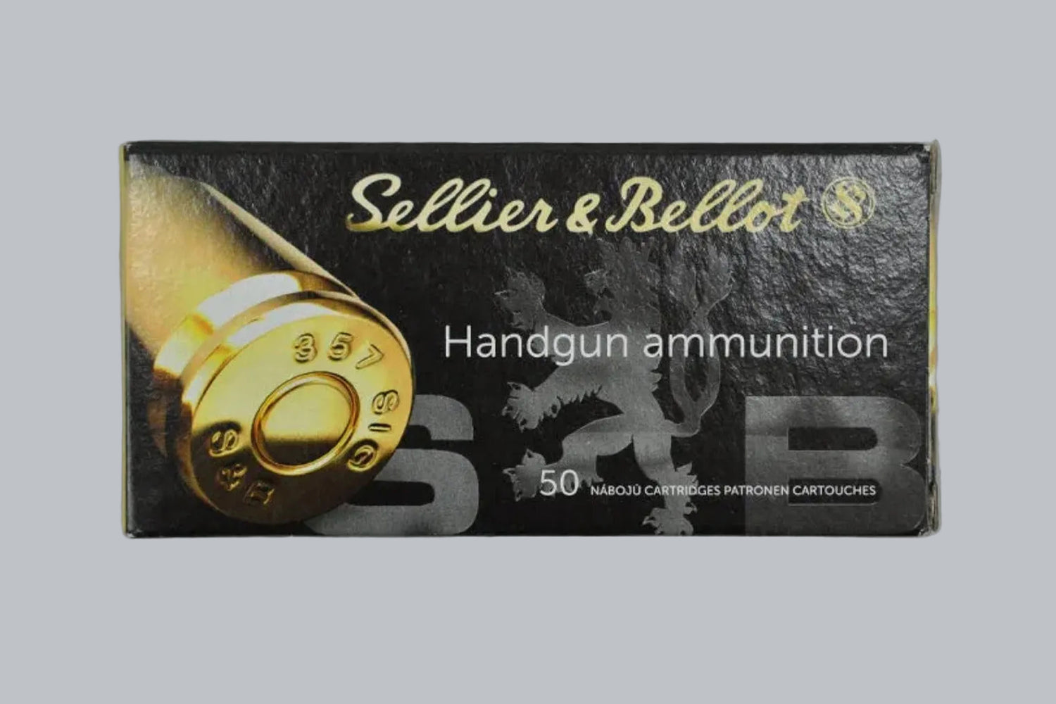 Munition Sellier & Bellot FMJ .357 SIG 140gr Munition, 9,1g/140gr Geschossgewicht, 50 Patronen Inhalt.