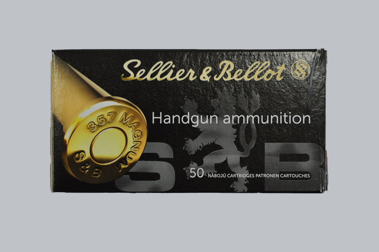 Munition Sellier & Bellot FMJ .357 Magnum 158gr Munition, 10,2g/158gr Geschossgewicht, 50 Patronen Inhalt.