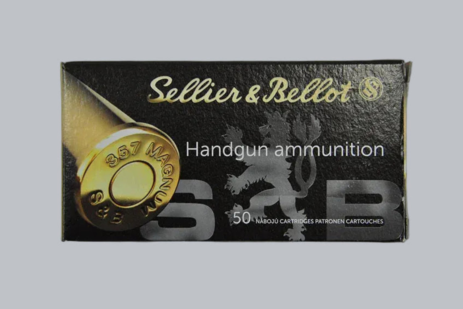 Munition Sellier & Bellot LFN Blei-Flachkopf .357 Mag. 158gr Munition, 10,2g/158gr Geschossgewicht, 50 Patronen Inhalt.