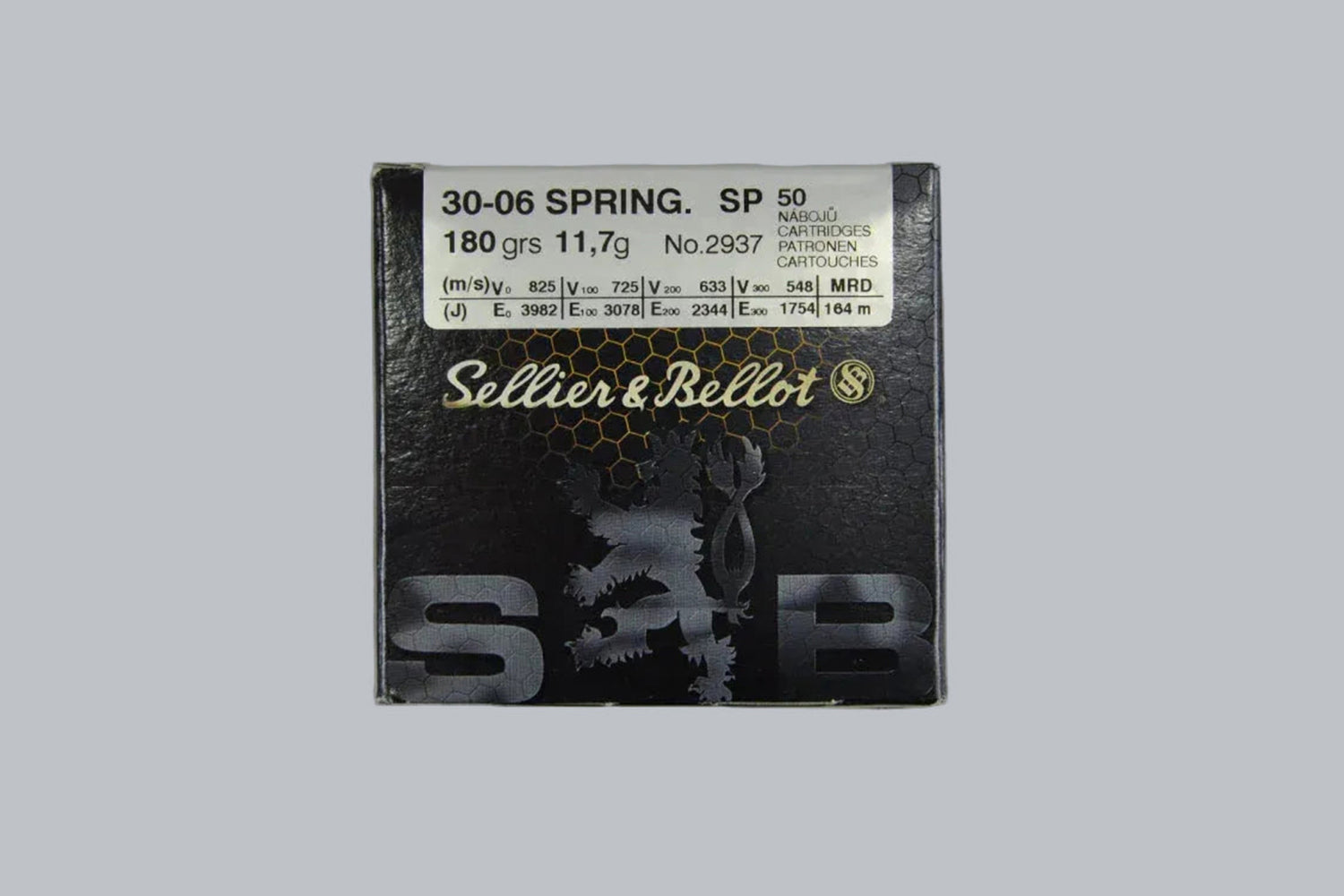 Munition Sellier & Bellot SP .30-06 Spring 180gr Munition, 11,7g/180gr Geschossgewicht, 50 Patronen Inhalt.