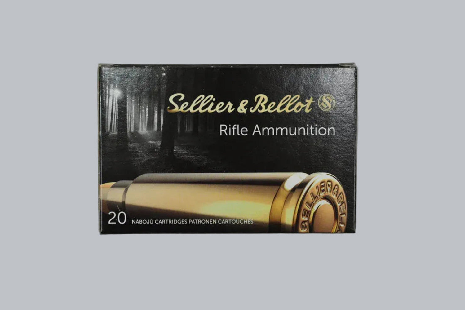 Munition Sellier & Bellot SP 9,3x62 285gr Munition, 18,5g/285gr Geschossgewicht, 20 Patronen Inhalt.