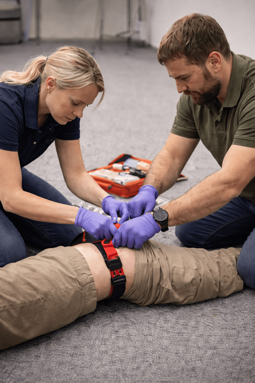 Dieses eintägige Intensivseminar vermittelt dir die entscheidenden Grundlagen der Ersten Hilfe mit dem klaren Schwerpunkt auf der Behandlung kritischer Blutungen – praxisnah, strukturiert und realitätsbezogen.