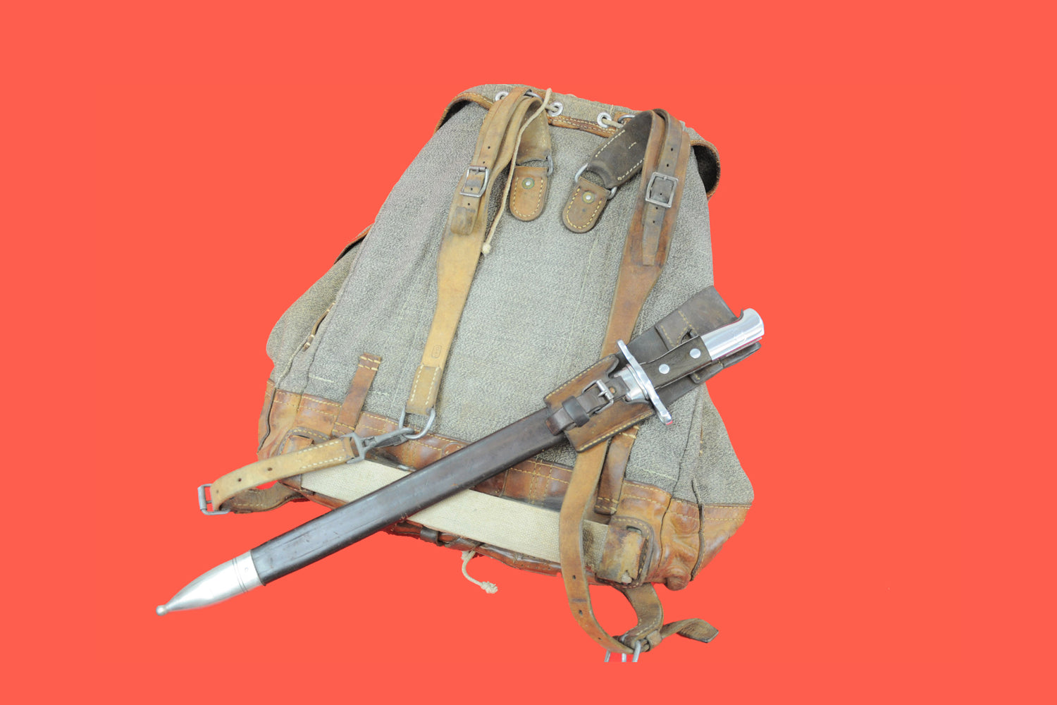 Repetierbüchse Schmidt Rubin K11 7,5x55 SE gebraucht - Rucksack und Bajonett