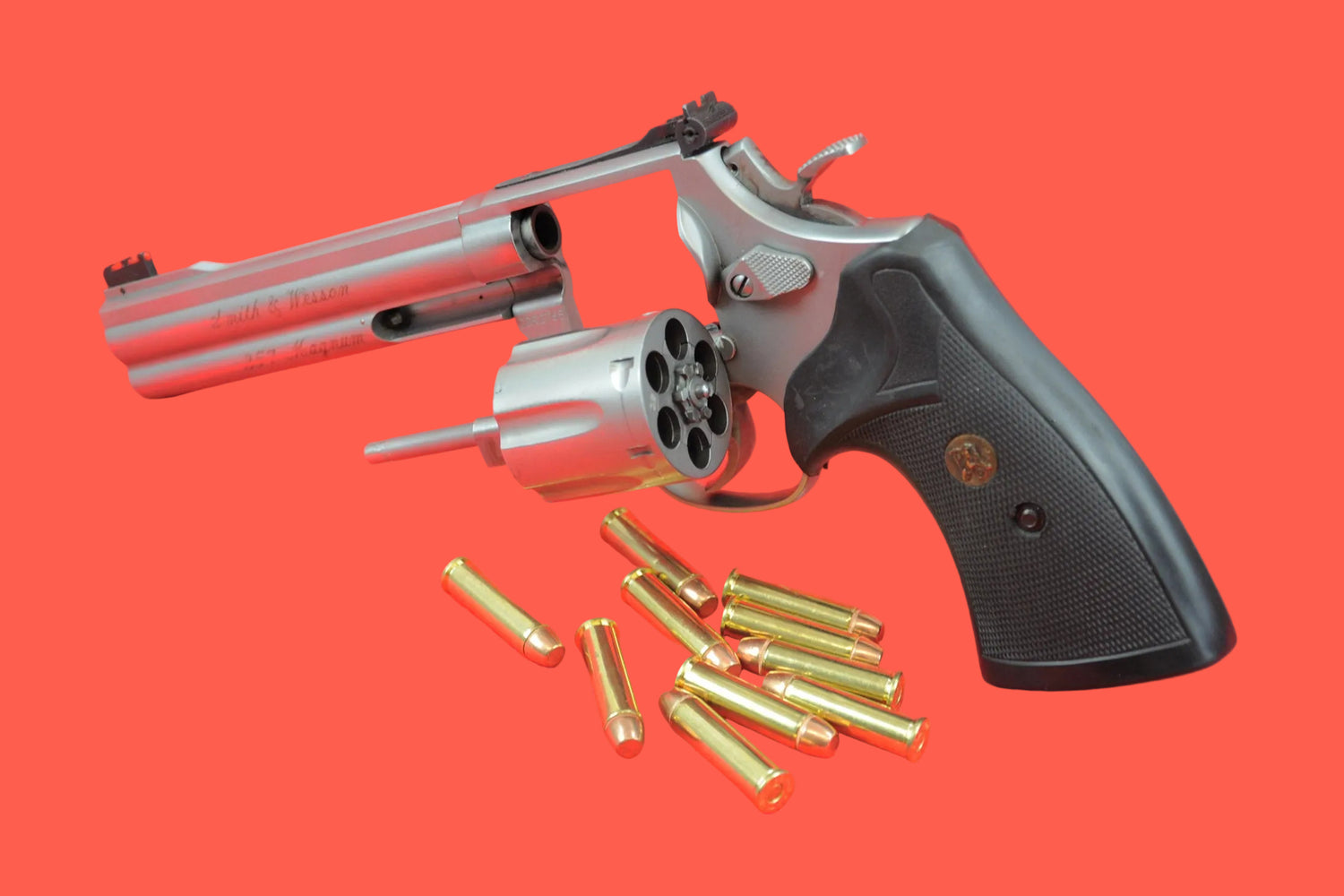 Revolver Smith & Wesson 686-4 Target Champion .357 Mag. gebraucht - Seitenansicht/Draufsicht