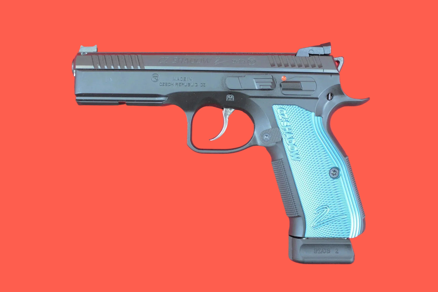 Cz Shadow 2 Da Sa Blau 9Mm Luger Pistole Sportpistole Kaliber 9mm – Seitenansicht links