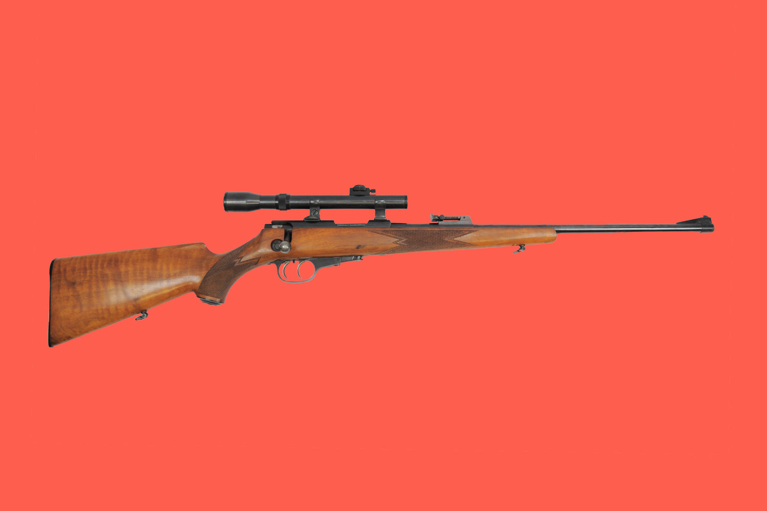 Repetierbüchse Walther mit ZF .22lr Ansicht - Rechts