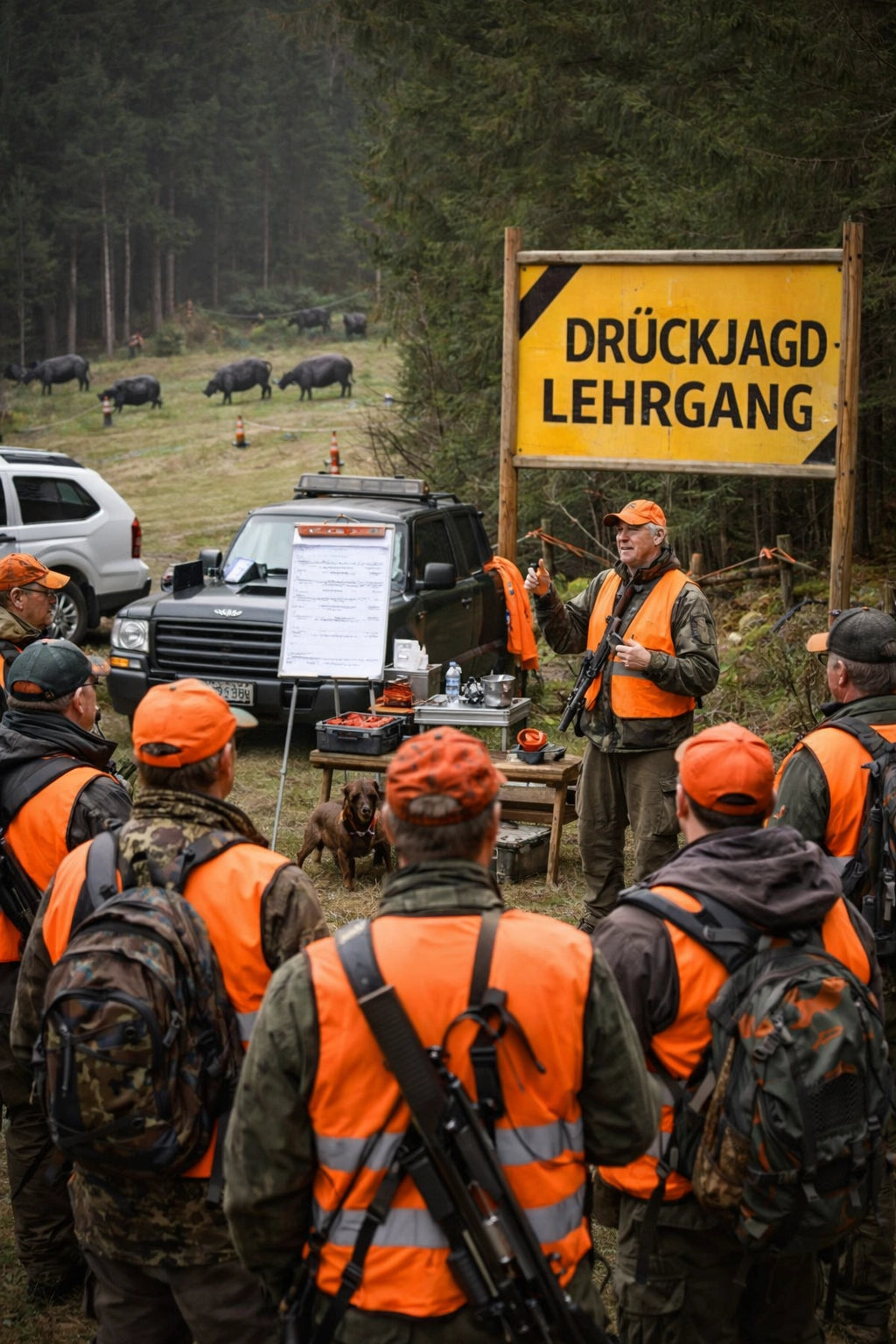 In unserem Drückjagdlehrgang bereiten wir Jägerinnen und Jäger praxisnah und realistisch auf die Teilnahme an Bewegungsjagden vor.