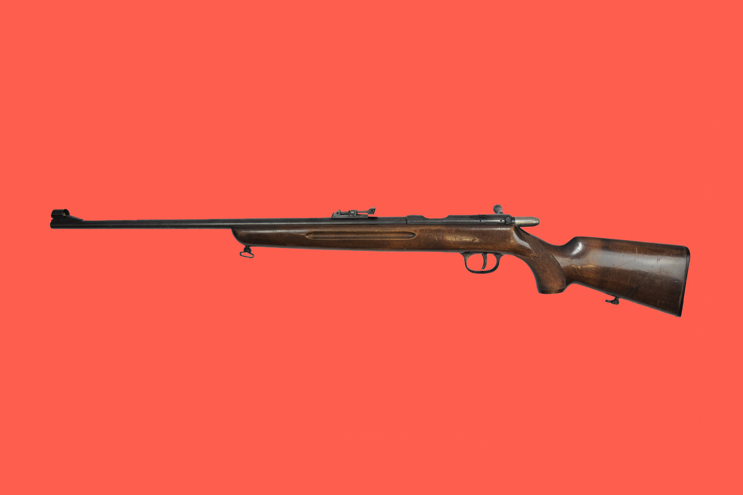 Einzellader Büchse Krico .22lr Ansicht Links