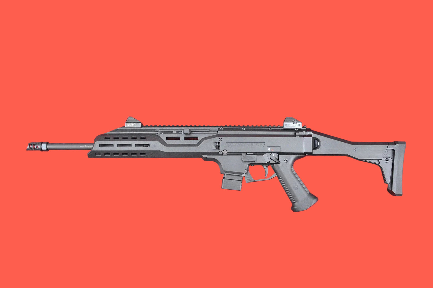 Halbautomatische Büchse CZ Scorpion Evo 3 S1 Carbine Comp 9mm Luger - Seitenansicht links