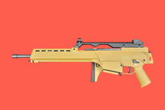 Halbautomatische Büchse Heckler & Koch HK243 S SAR sandfarben - Seitenansicht/Draufsicht