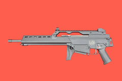 Halbautomatische Büchse Heckler & Koch HK243 S SAR schwarz - Seitenansicht/Draufsicht