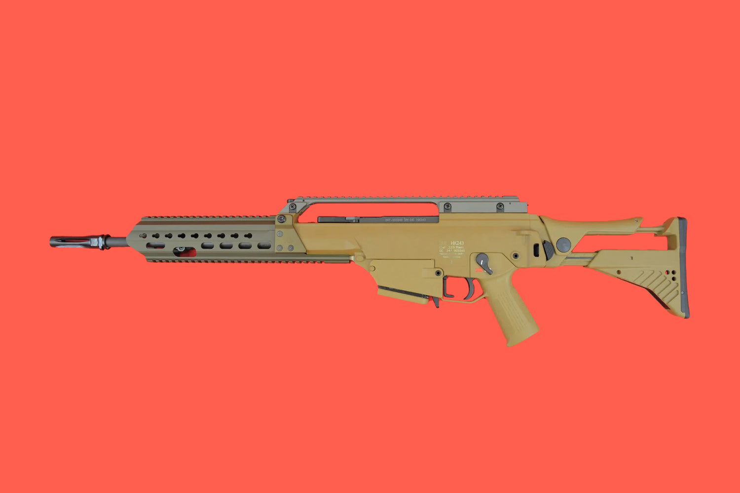 Halbautomatische Büchse Heckler & Koch HK243 S TAR RAL 8000 .223 Rem - Seitenansicht links