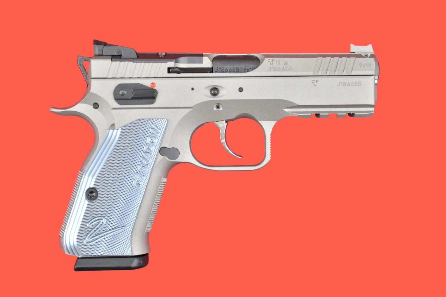 Halbautomatische Pistole CZ Shadow 2 Compact Titan Silver OR 9mm Luger - Seitenansicht rechts
