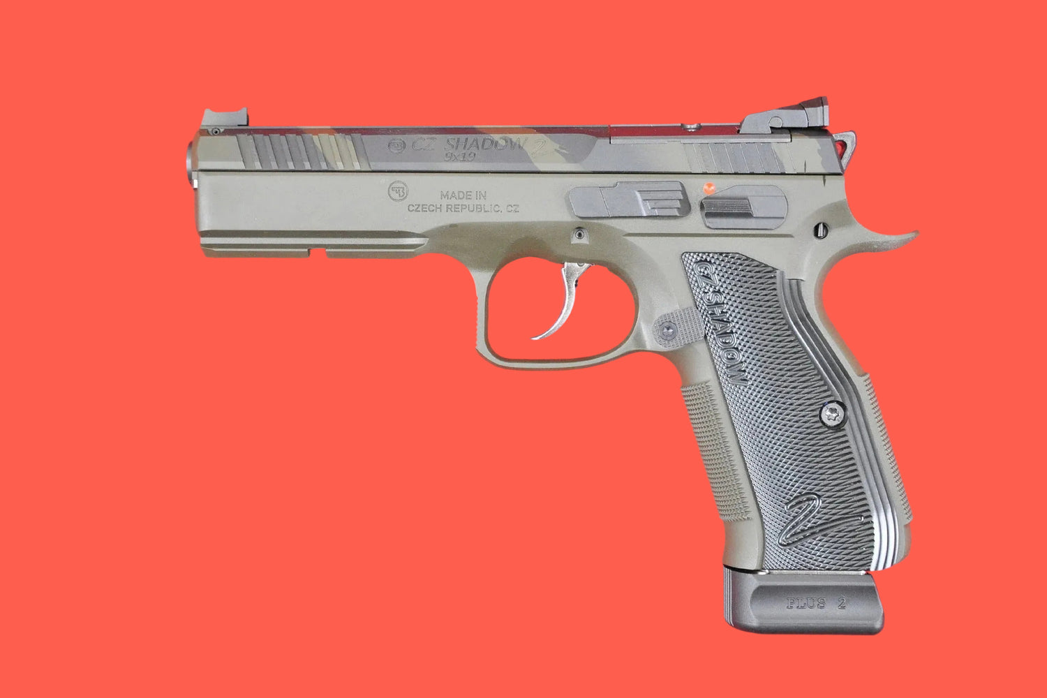 Halbautomatische Pistole CZ Shadow 2 OR Camo/Oliv 9mm Luger - Seitenansicht links