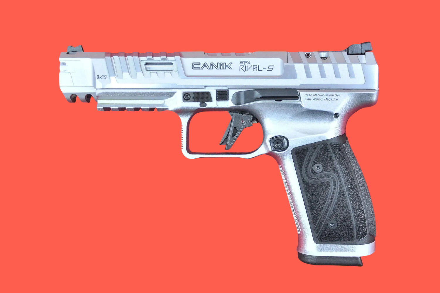 Halbautomatische Pistole Canik TP9 SFx Rival-S chrome 9mm Luger - Seitenansicht links