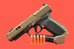 Halbautomatische Pistole Canik TTI Combat 9mm Luger - Seitenansicht/Draufsicht